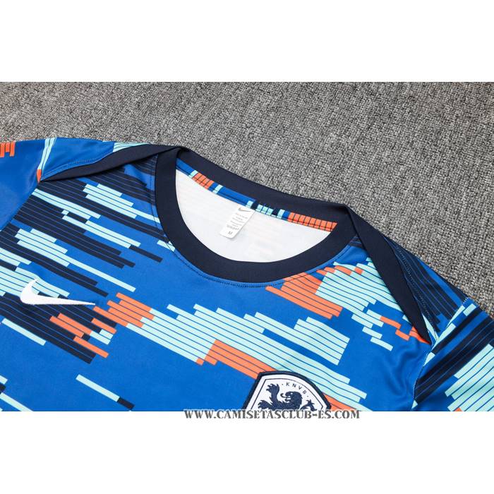Chandal del Paises Bajos 2024 Manga Corta Azul - Pantalon Corto